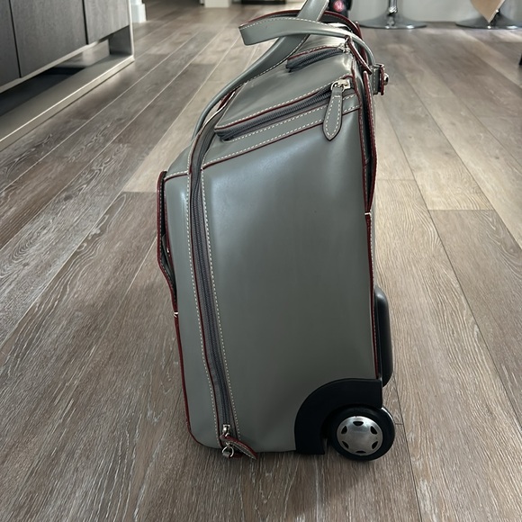 Lodis Carry On Computer Travel Bag 100% Genuine European Leather - Picture 3 of 11
